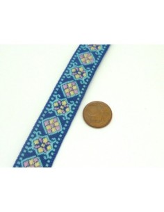 R-1,5m ruban ethnique tissé de largeur 16mm motif... 2