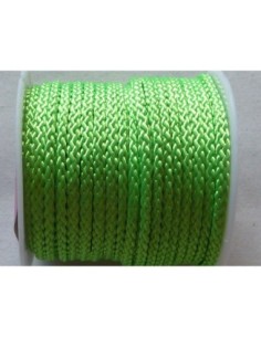 1m Cordon polyester 2mm de couleur vert fluo brillant 2mm 2