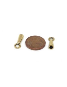 20 Embouts conique pour cordon de 2,5mm en métal doré pâle 2