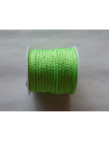 1m Cordon polyester 2mm de couleur vert fluo...