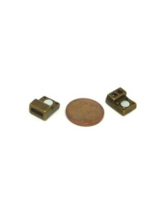 Fermoir aimanté pour lanière de 6mm en métal de couleur bronze 2