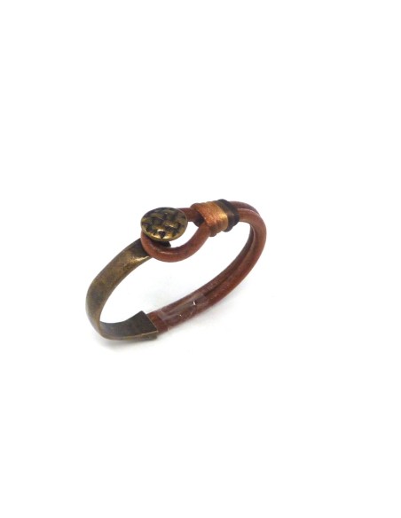 Fermoir crochet Demi jonc bronze