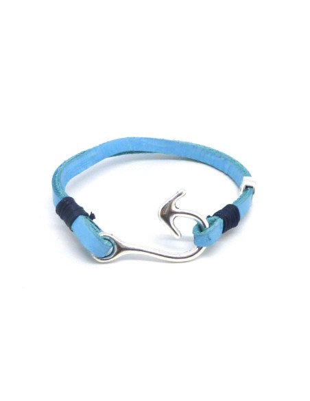 fermoir crochet ancre en métal argenté