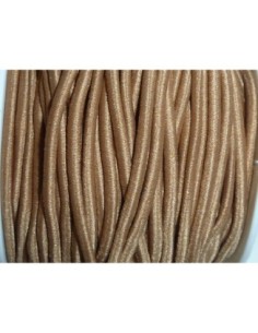 Elastique rond 2mm marron camel pour masque 2