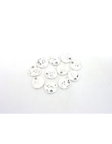 pastille en métal argenté 11mm