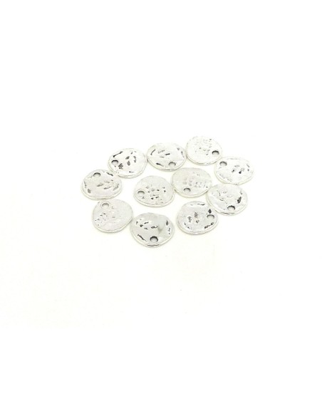 pastille en métal argenté 11mm