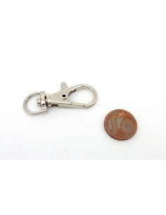 Mousqueton pour anse de sac en métal argenté 36mm 2