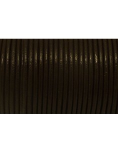 Cordon cuir 2mm marron foncé