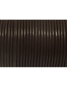 Cordon cuir 2mm marron foncé 2