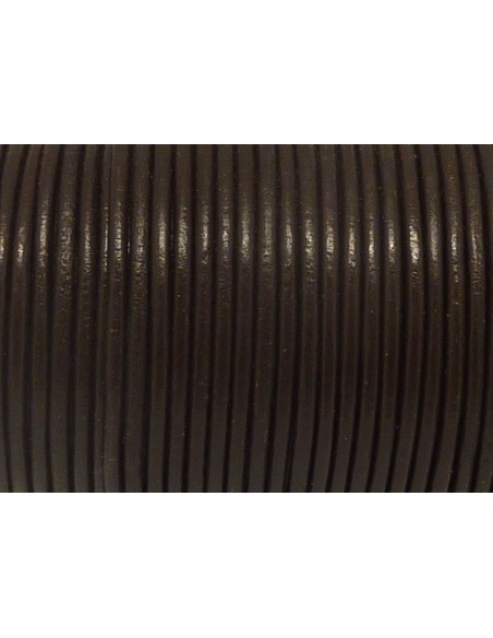 Cordon cuir marron foncé 2mm cordon cuir pas cher