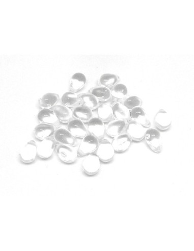 Perle goutte en verre de couleur transparente crystal 9,2mm