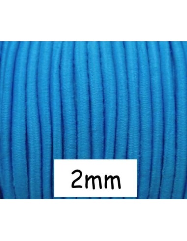 Fil élastique 2mm bleu vif pas cher