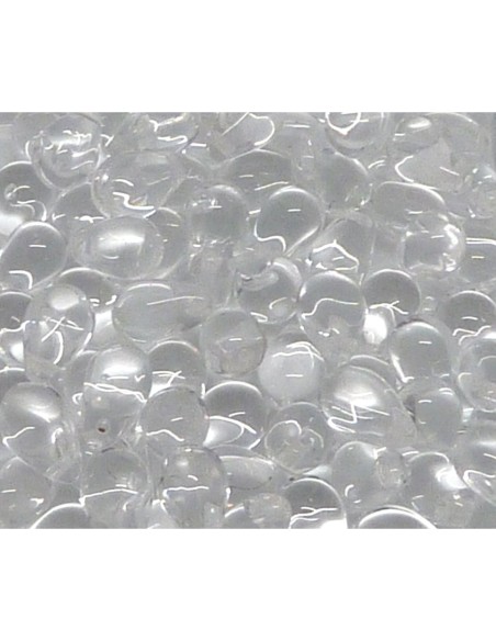 Perle goutte 9,2mm en verre de couleur transparente Crystal