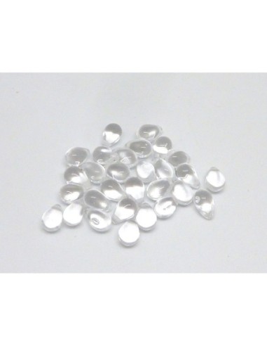 Perle forme larme en verre de couleur transparente Crystal 