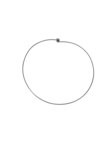 Collier rigide à visser gun métal 