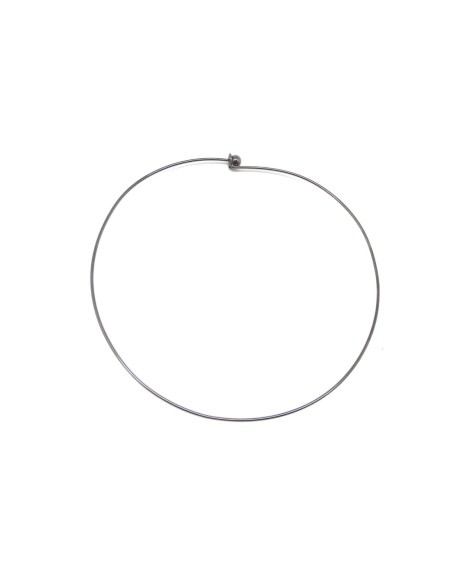 Collier rigide à visser gun métal 