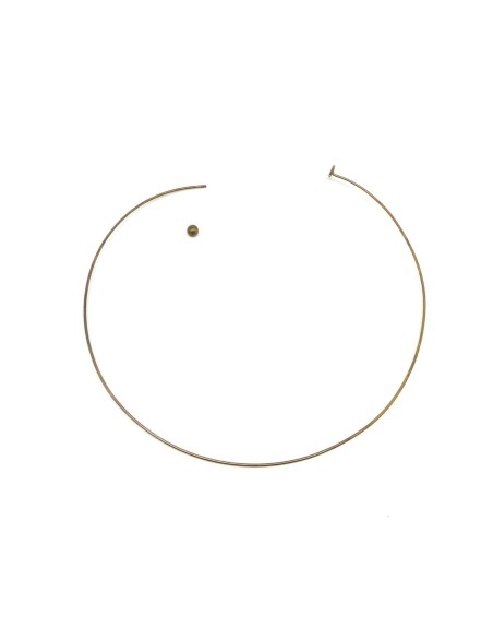 Tour de cou rigide en métal bronze