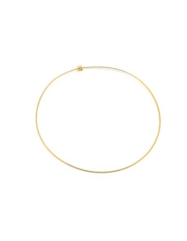 Collier tour du cou doré en métal - torque doré