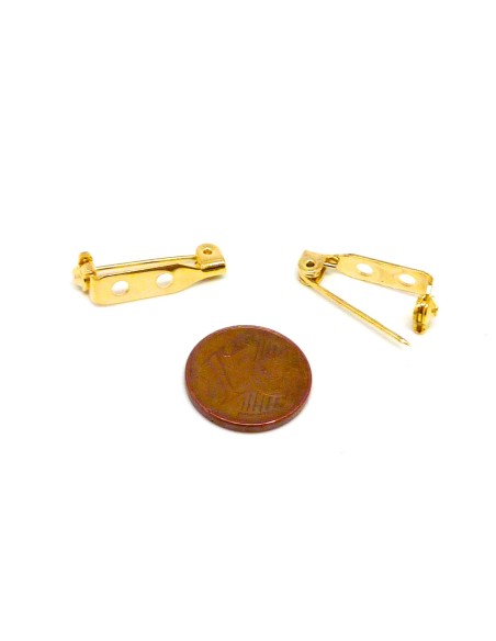 Epingle Support broche deux trous doré