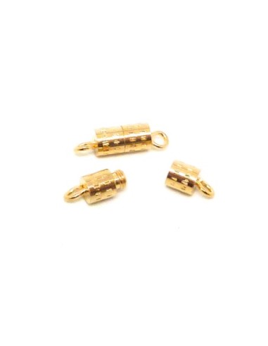 Fermoir à vis 4mm doré en métal pas cher