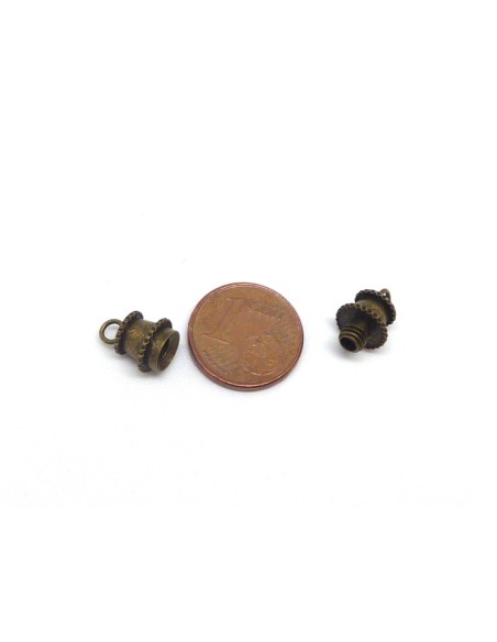 R-5 Fermoirs à visser en métal de couleur bronze 18,6mm