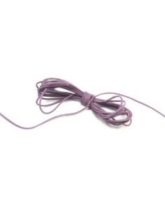 2m Cordon cuir 1mm couleur parme lilas