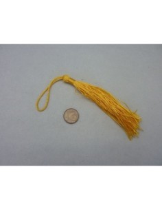 R-Pompon, breloque en fil polyester jaune brillant 2