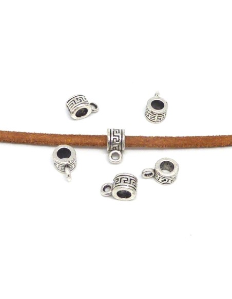 breloques belières en métal argenté style ethnique
