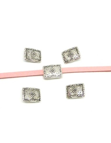 15 Perles passant poussoir slide en métal...