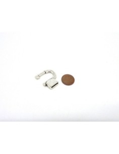 Fermoir argenté pour cuir de 10mm 2