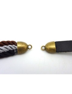 Embout calotte en métal de couleur bronze