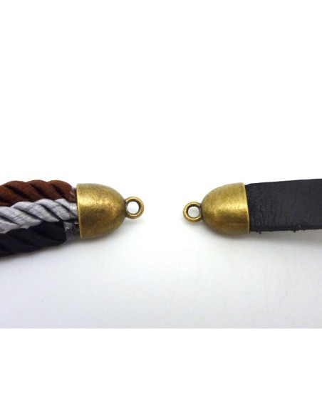 Embout calotte en métal de couleur bronze