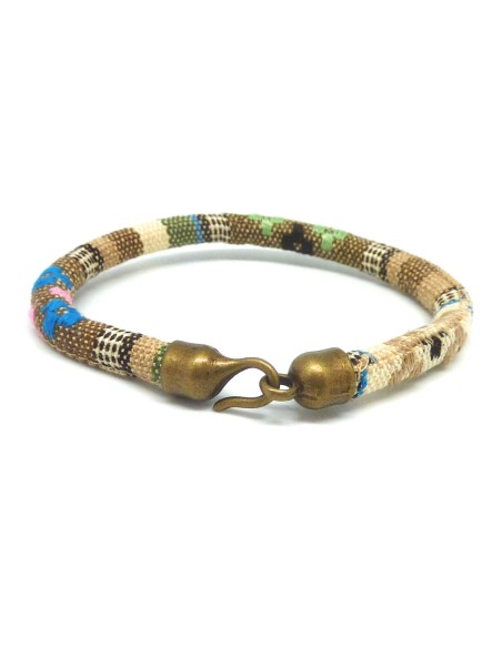 Fermoir 6mm crochet bronze pour cordon cuir