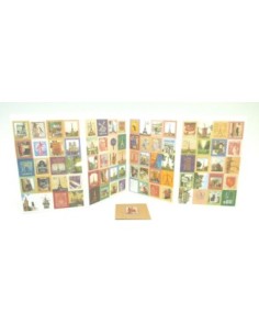 R-80 étiquettes adhésives, stickers vinage forme timbre...