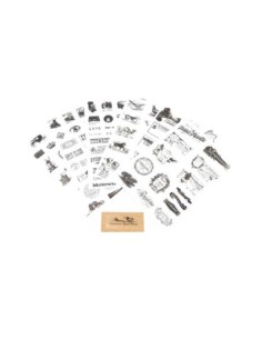 Sticker rétro noir et blanc pour scrapbooking