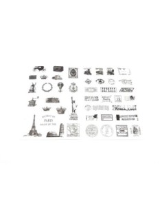 Sticker rétro noir et blanc pour scrapbooking 2