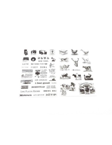 Sticker rétro noir et blanc pour décorer album photo