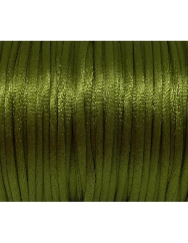 Ficelle chinoise 2mm vert olive pas cheret
