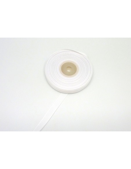 1 bobine de 19m de ruban gros grain de largeur 10mm souple de couleur blanc