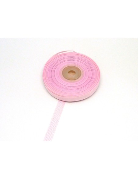R-5m ruban gros grain de largeur 10mm souple de couleur rose pâle, rose dragée