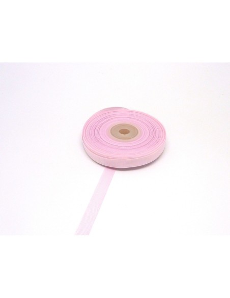 R-5m ruban gros grain de largeur 10mm souple de couleur rose pâle, rose dragée