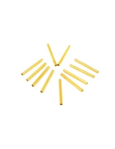 R-20 Perles tube en métal doré lisse 15mm -...
