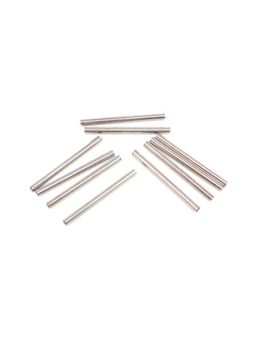 R-20 Perles tube en métal argenté lisse 20mm -...