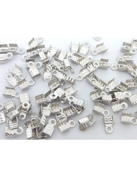 R-2,6g soit env 50 Embouts serre fil en métal argenté 3,5mm x 7mm
