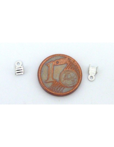 R-2,6g soit env 50 Embouts serre fil en métal argenté 3,5mm x 7mm