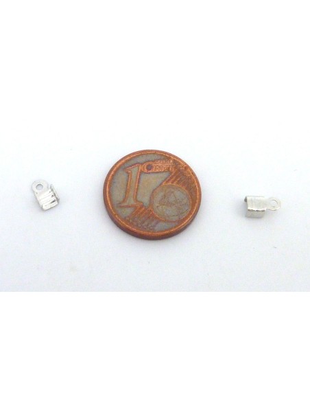 R-2,6g soit env 50 Embouts serre fil en métal argenté 3,5mm x 7mm