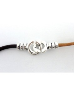 Fermoir menotte métal argenté