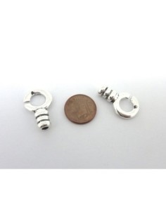Fermoir menotte métal argenté 2
