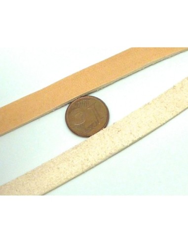 R-20cm Cuir plat largeur 10mm de couleur marron...