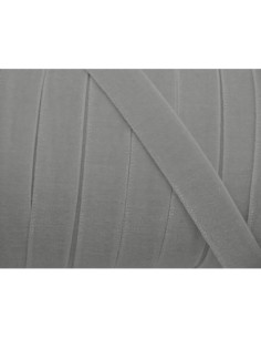 R-1m Ruban velours élastique plat largeur 10mm gris perle